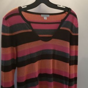Cashmere Garnet Hill multicolored sweater